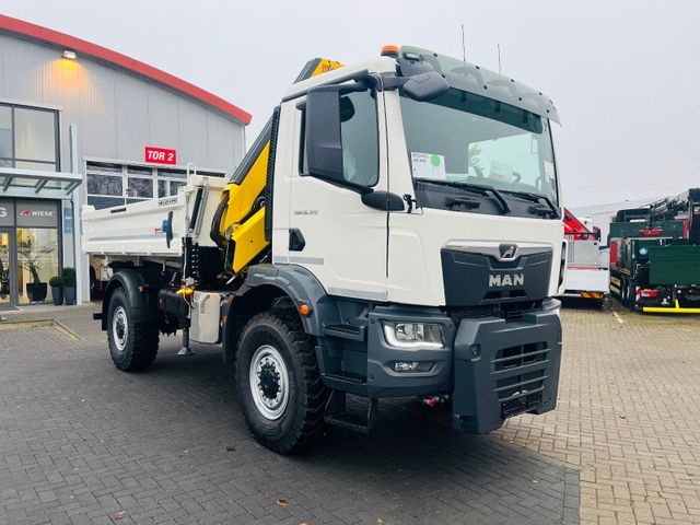 MAN TGM 18.320 4x4 BB Kipper Kran 131 Single Winter