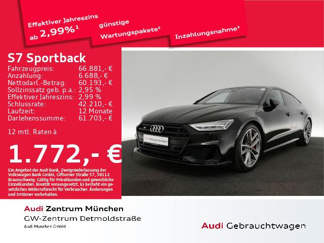 Audi S7 Sportback TDI tiptr. B&O/Virtual+/Navi+/Kamer