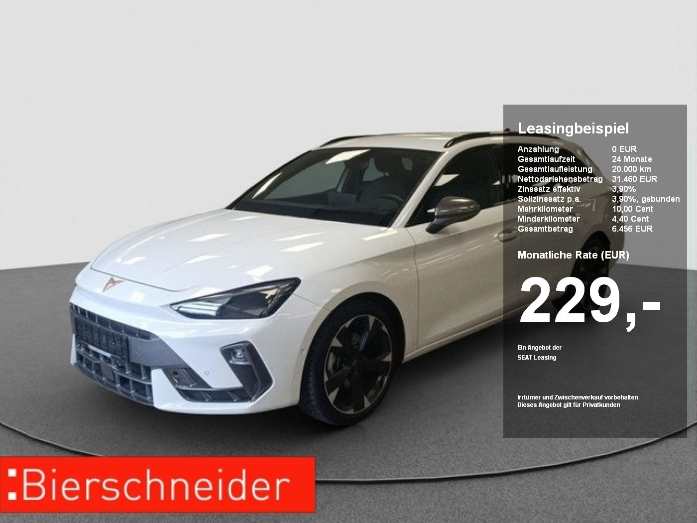 Cupra Leon Sportstourer 1.5 eTSI DSG ab 229.- 990.- An