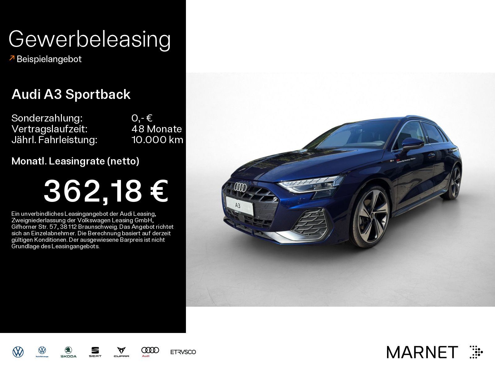 Audi A3 Sportback S line TFSI 110 kW S tronic