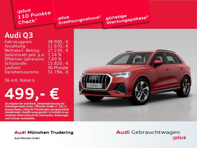 Audi Q3 45 TFSI e S tronic S line Matrix MMI+ AHK Ass