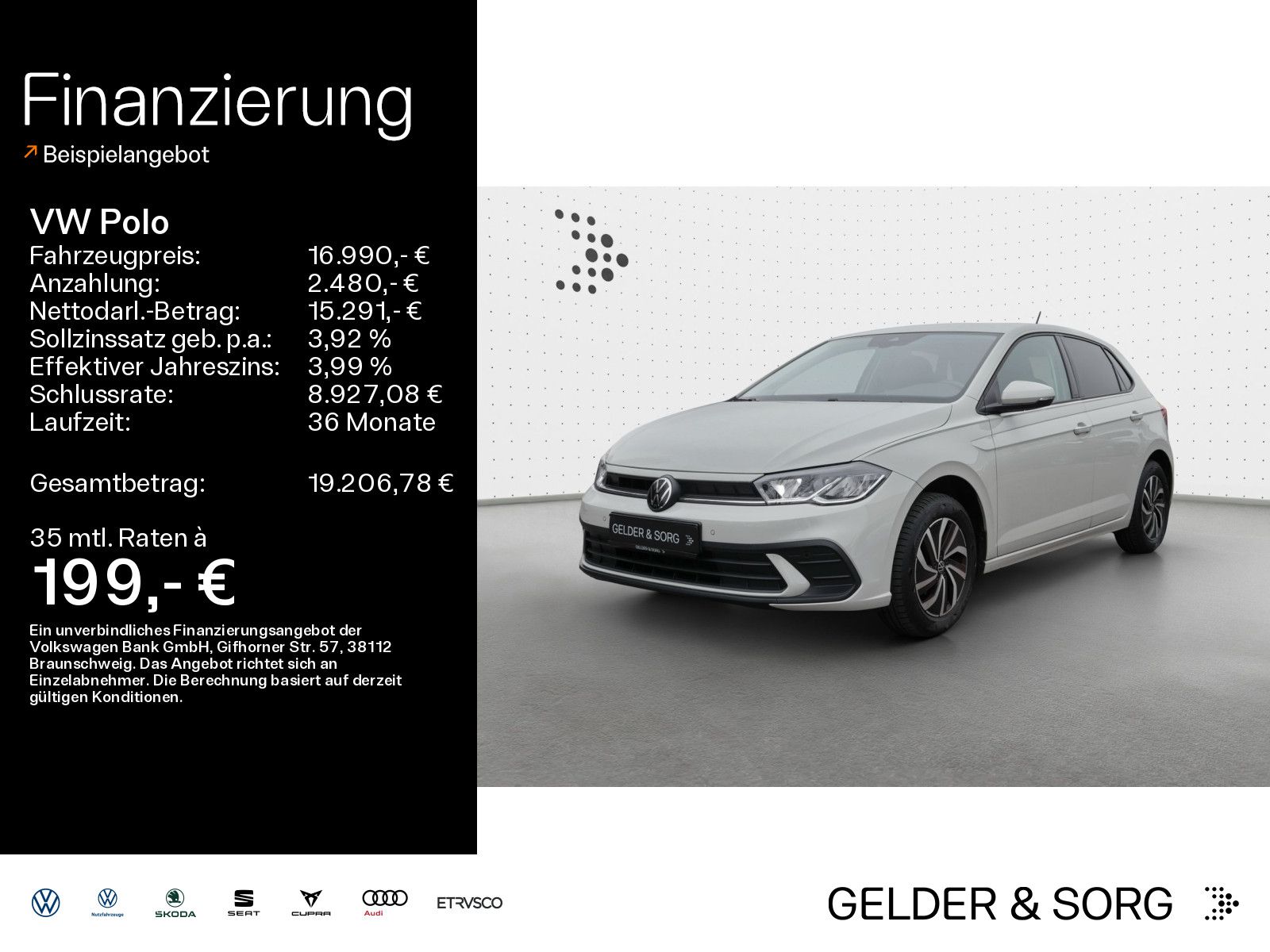 Volkswagen Polo Life 1.0 LED*Einparkhilfe*CarPlay*DAB+
