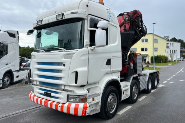 Scania R480 8x4 FASSI660 SZM/Pritsche