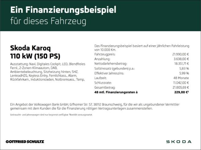 Skoda Karoq 1.5 TSI Tour DSG LED NAVI KAMERA PDC SHZ A