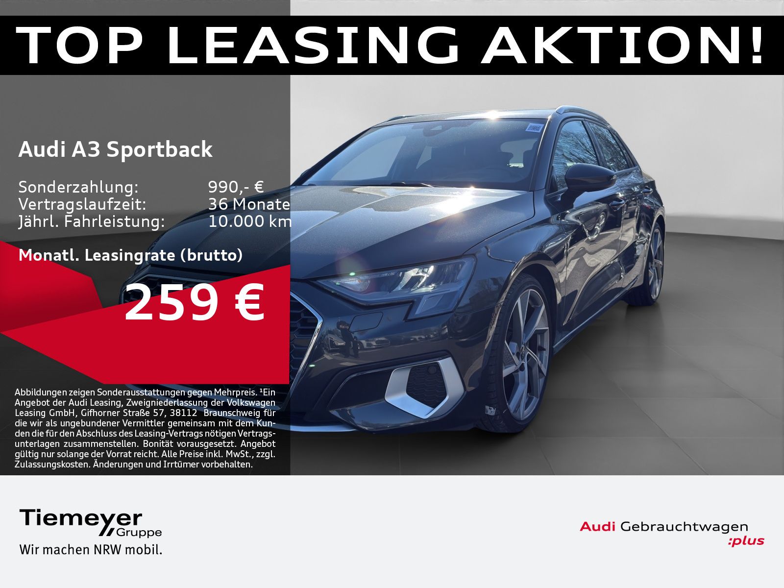 Audi A3 Sportback 35 TFSI ADVANCED LEDER LM19 HuD BuO