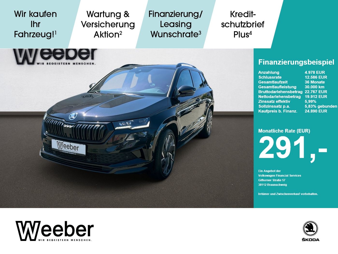 Skoda Karoq Sportline 4x4 *AHK*PANO*STHZ*KAMERA*KEYLES