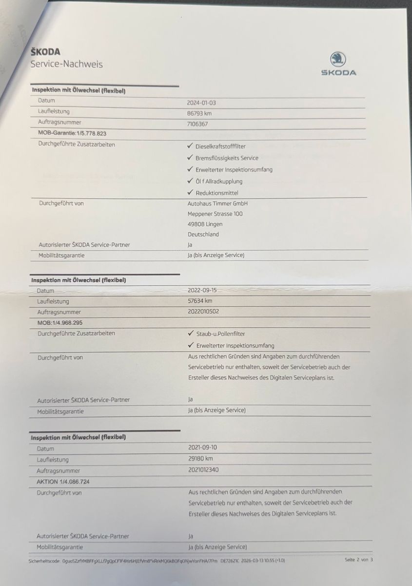 Fahrzeugabbildung SKODA Octavia Combi 2.0 TDI RS 4x4   "ACC Park-Paket"