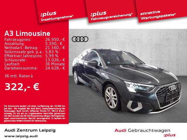 Audi A3 Limousine 35 TFSI edition one *Matrix*Pano*