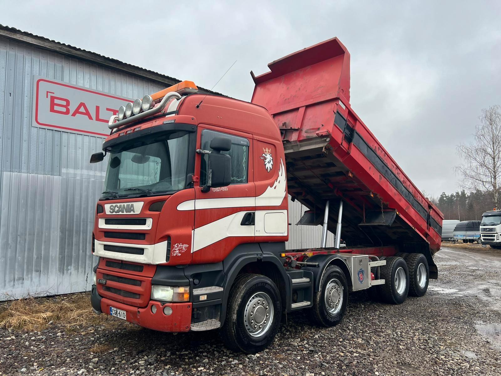 Scania R480, 8x4 TIPPER, MANUAL, FULL STEEL