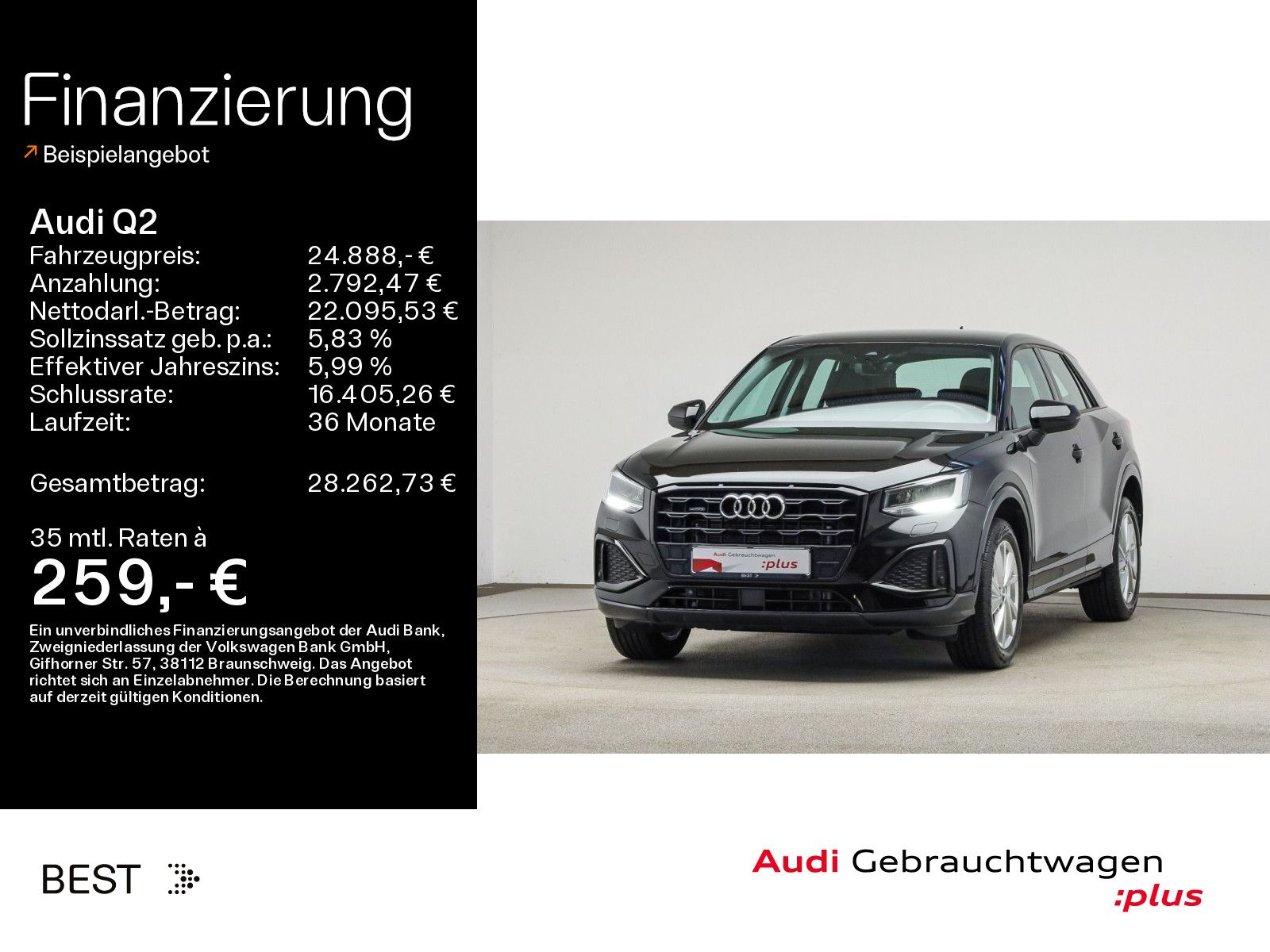 Audi Q2 Advanced 35 TDI qu. Assist, Sound, Navi