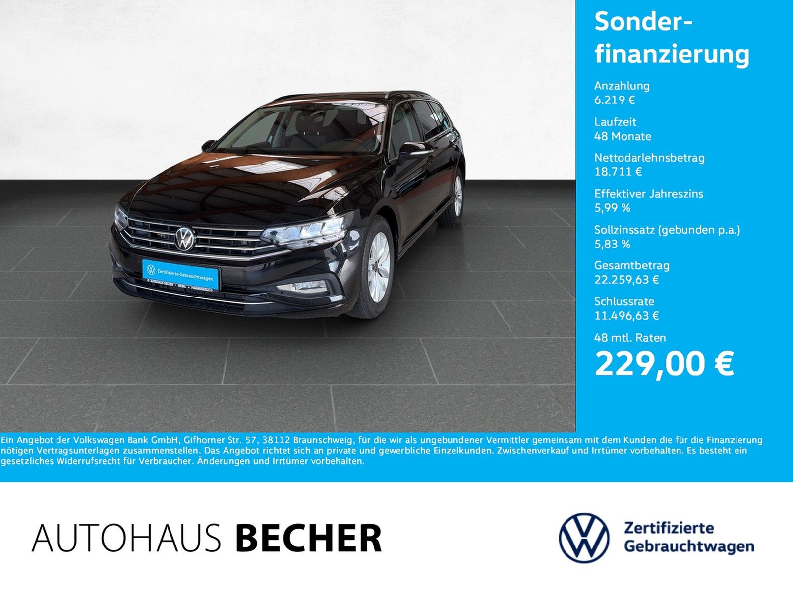 Volkswagen Passat Variant Business 2.0 TDI DSG AHK Navi foto 1