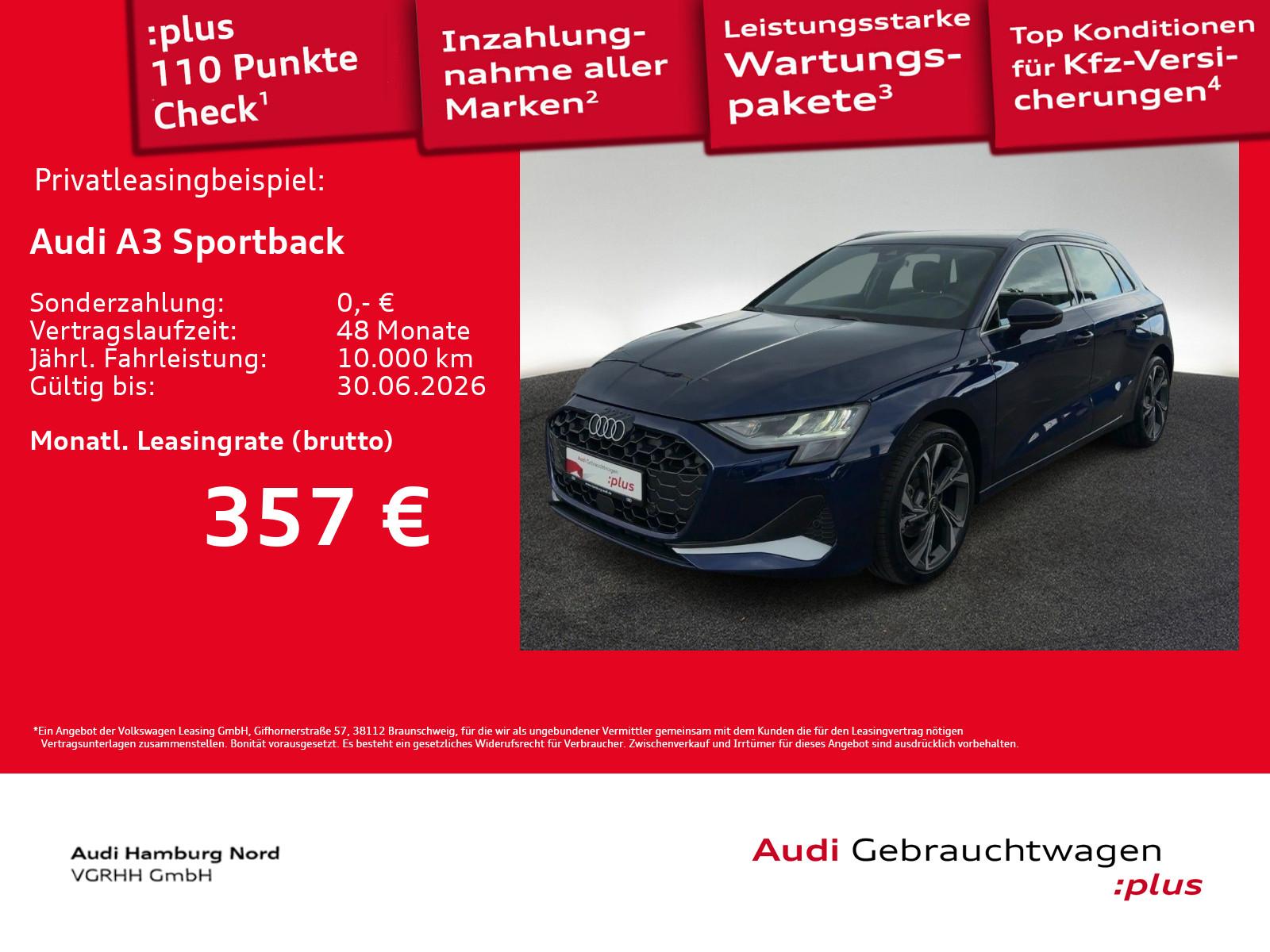 Audi A3 Sportback 30 TFSI S tronic Stdhzg Navi Kamera
