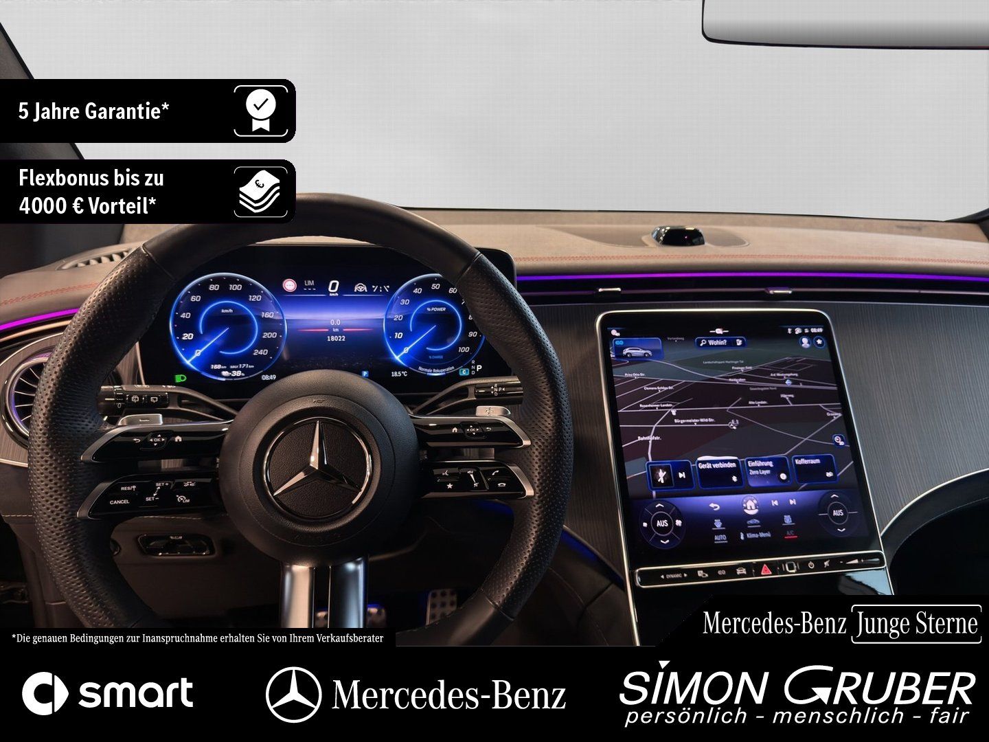 Fahrzeugabbildung Mercedes-Benz EQE 350 4M SUV AMG DigiLight 360 ACC 21Zoll