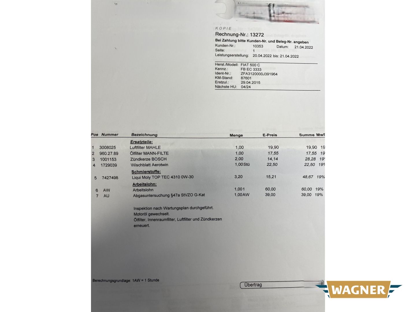 Fahrzeugabbildung Fiat 500C 500S Klimaautomatik Sportsitze Tagfahrlicht