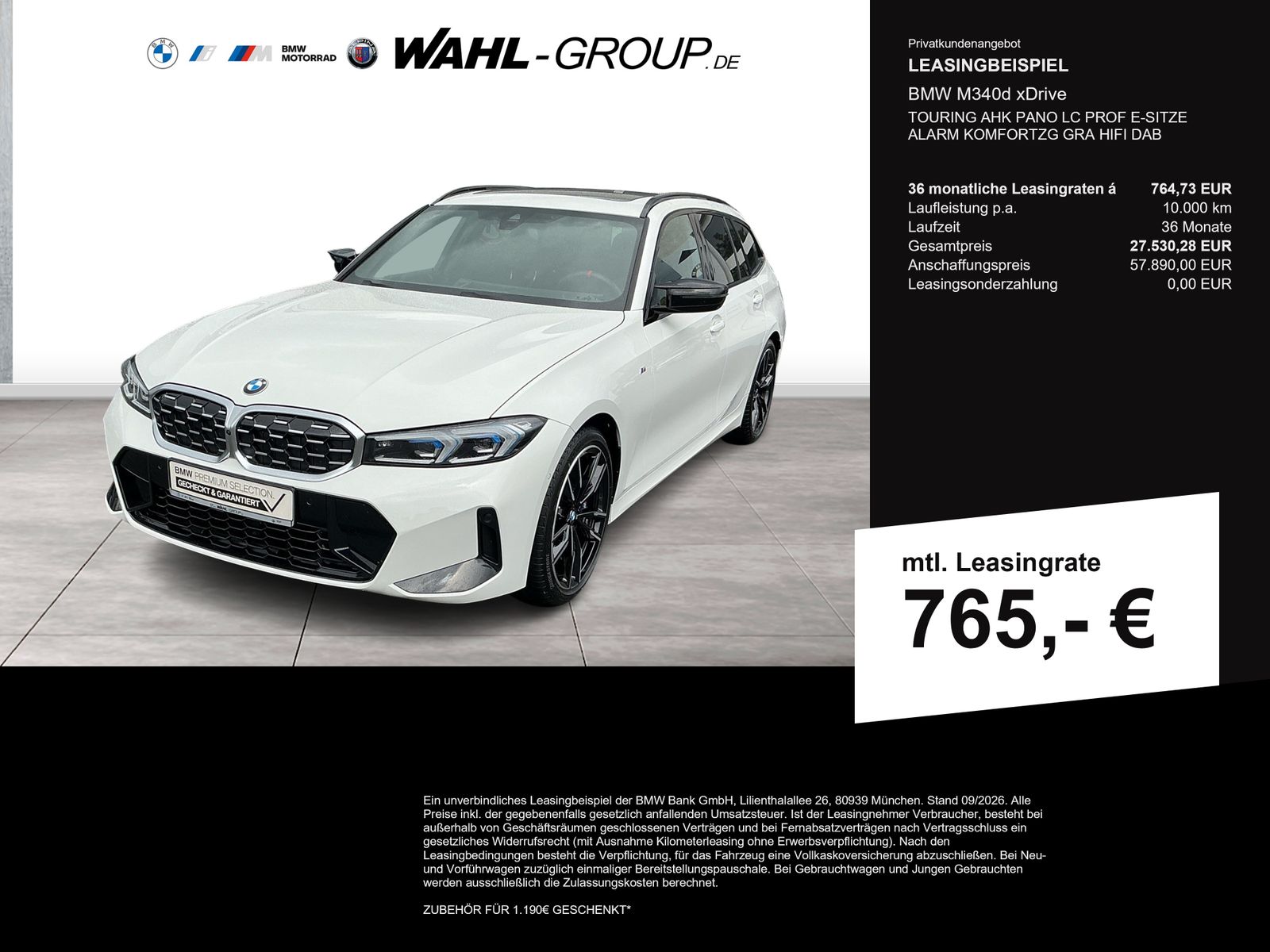 BMW M340d xDrive TOURING AHK PANO LC PROF E-SITZE A foto 1