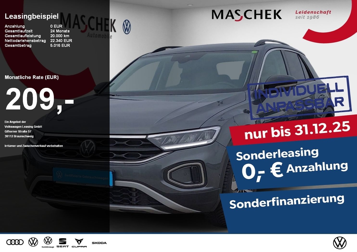 Volkswagen T-ROC GOAL 1.0 TSI Navi Sitzh. PDC GRA ACC AUT