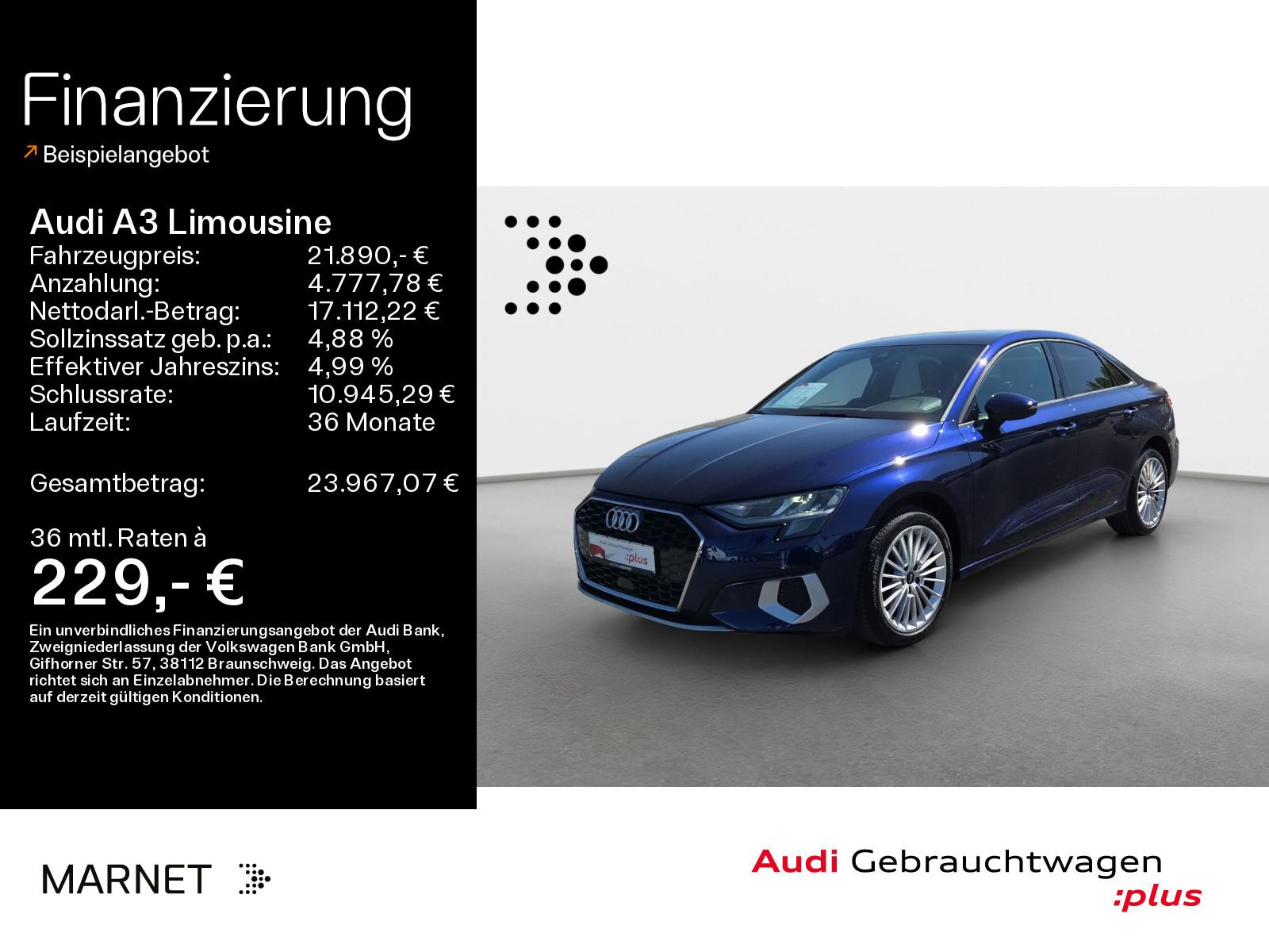 Audi A3 Limousine advanced 30 TFSI*Navi*Alu*PDC*Virtu