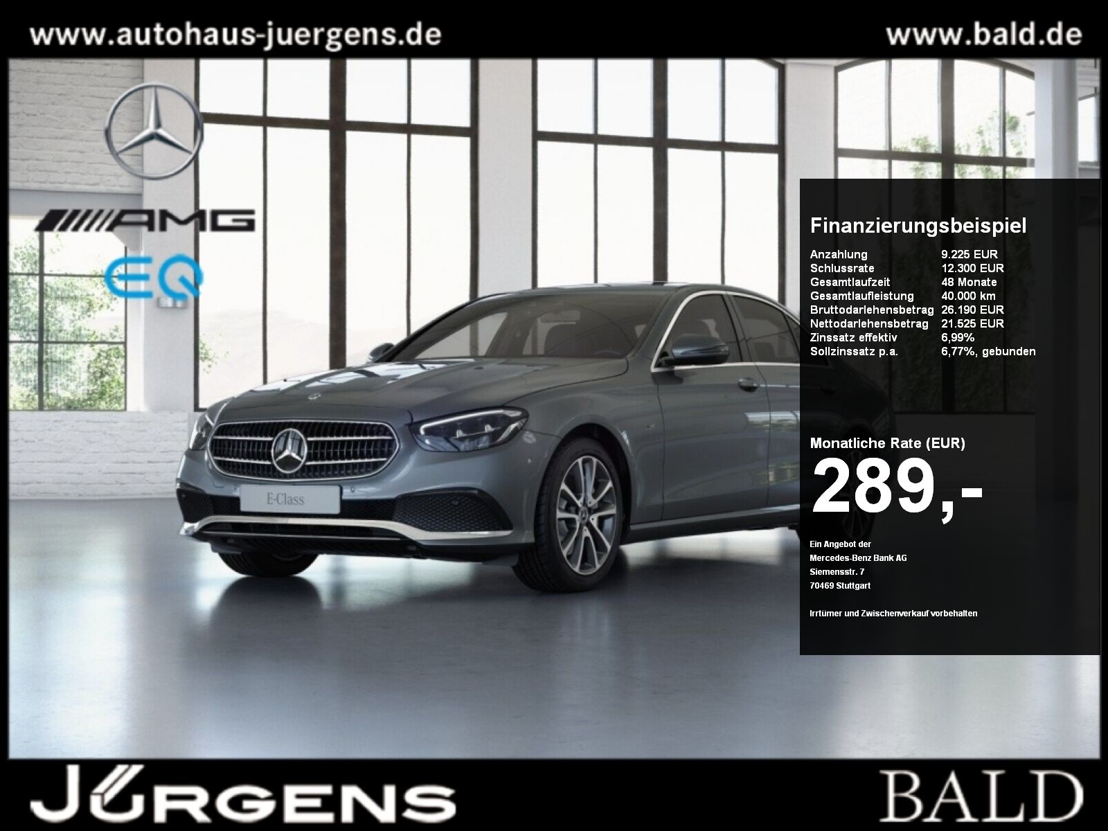 Mercedes-Benz E 300 de Avantgarde/LED/Cam/SHD/AHK/Distr/Ambi