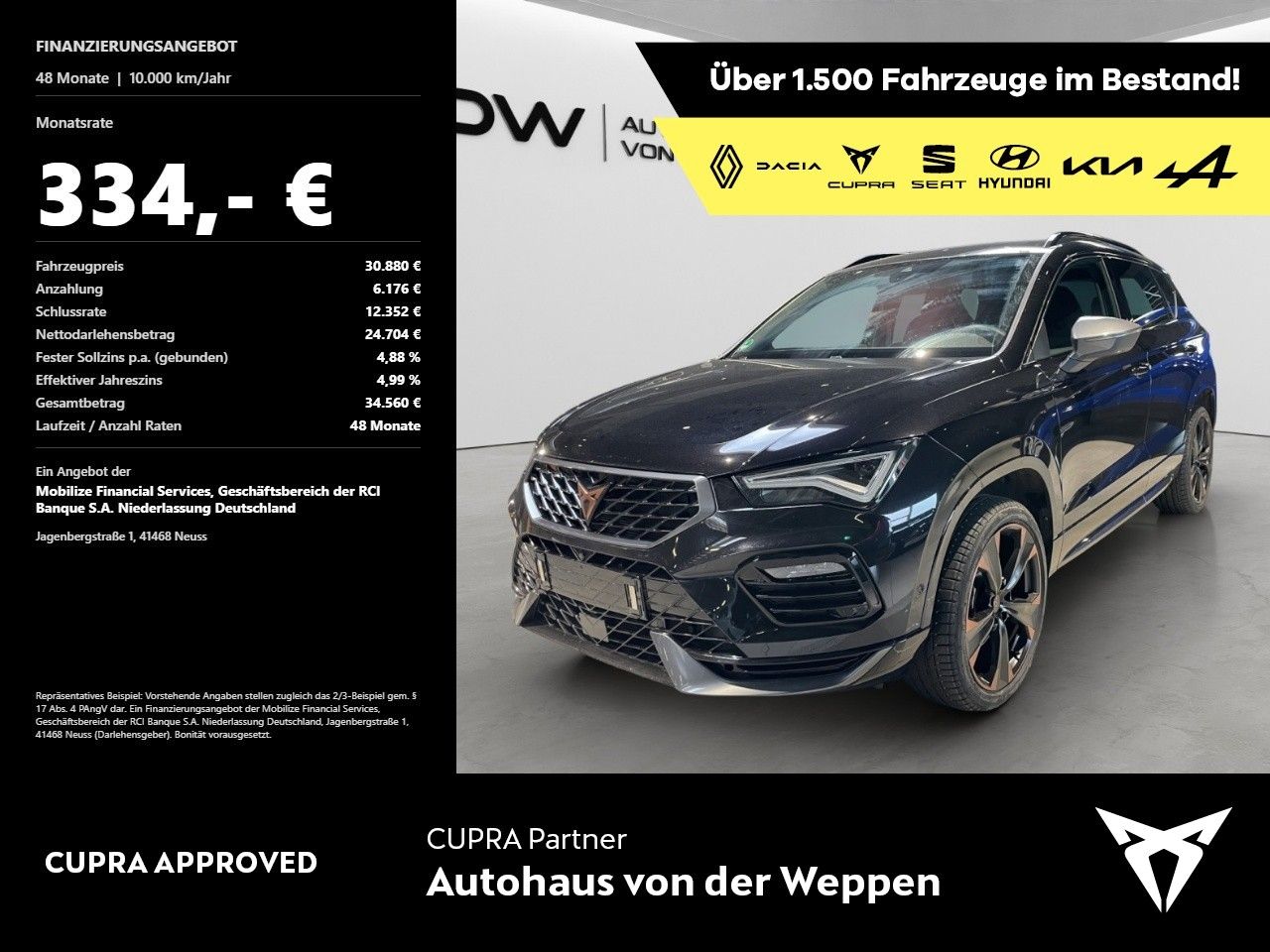 CUPRA Ateca 1.5 TSI DSG ACC Klima Navi Rückfahrkamera
