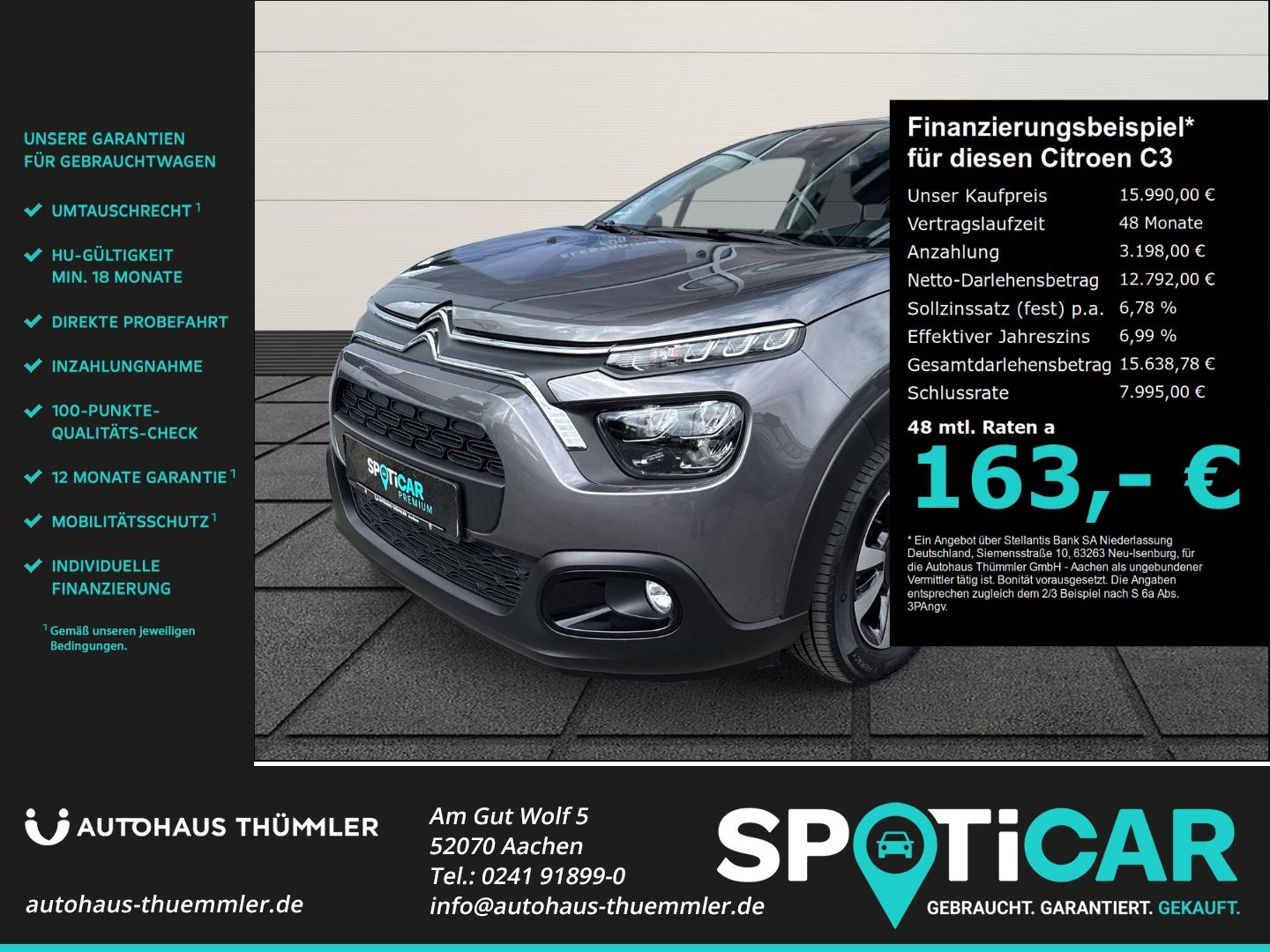 Citroën C3 Max LED Klimaautom DAB Spurhalteass. Verkehrs