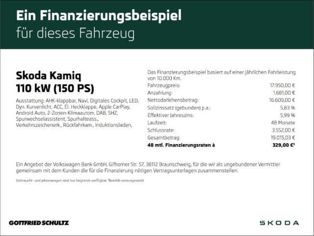 Skoda Kamiq 1.5 TSI DSG LED NAV AHK ACC KAMERA Style imagem 2