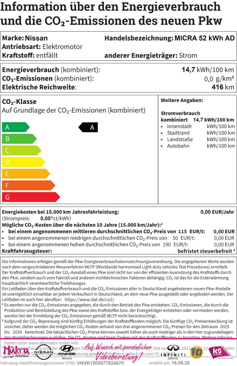 Nissan Micra K15 Advance 52 kWh 150 PS AT Winter