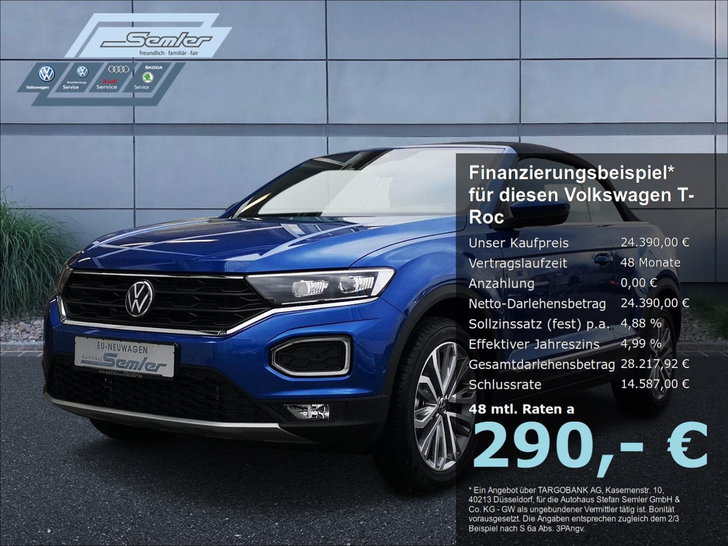 Volkswagen T-Roc Cabriolet Style 1.5 TSI DSG R-KAM ACC SHZ