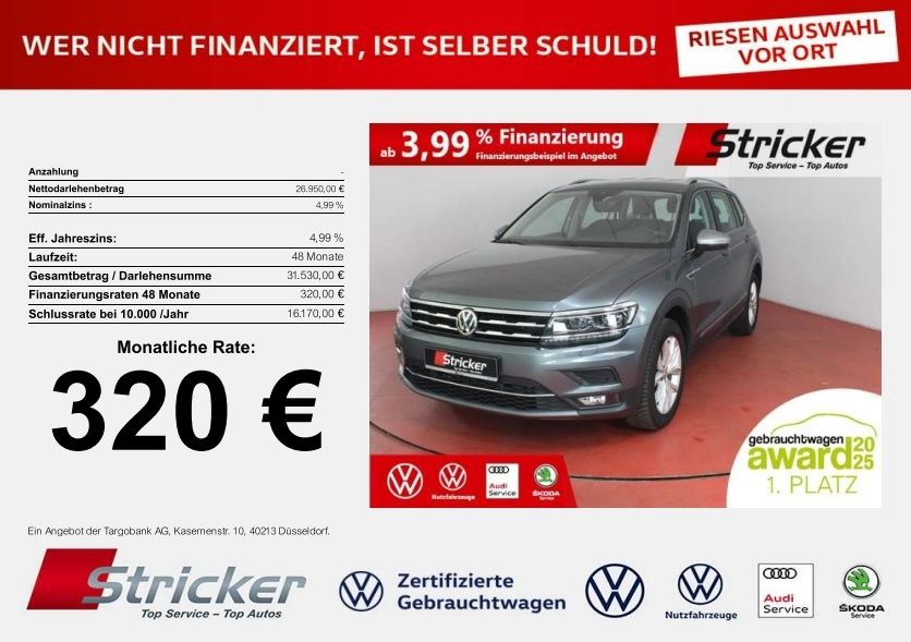 VW Tiguan Allspace Highline 1.5TSI DSG 291,-ohne An