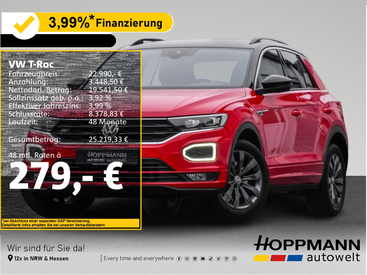 Volkswagen T-ROC Automatik*Sport*R-Line*Navi*Kamera*PDC*SHZ