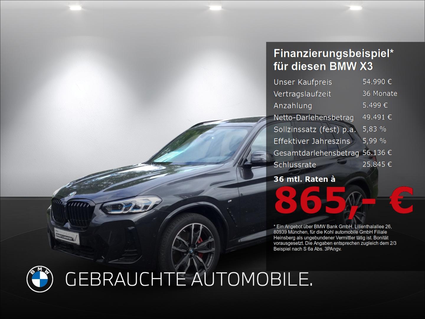 BMW X3 xDrive 30i M Sport Anhängerkupplung Panoramad