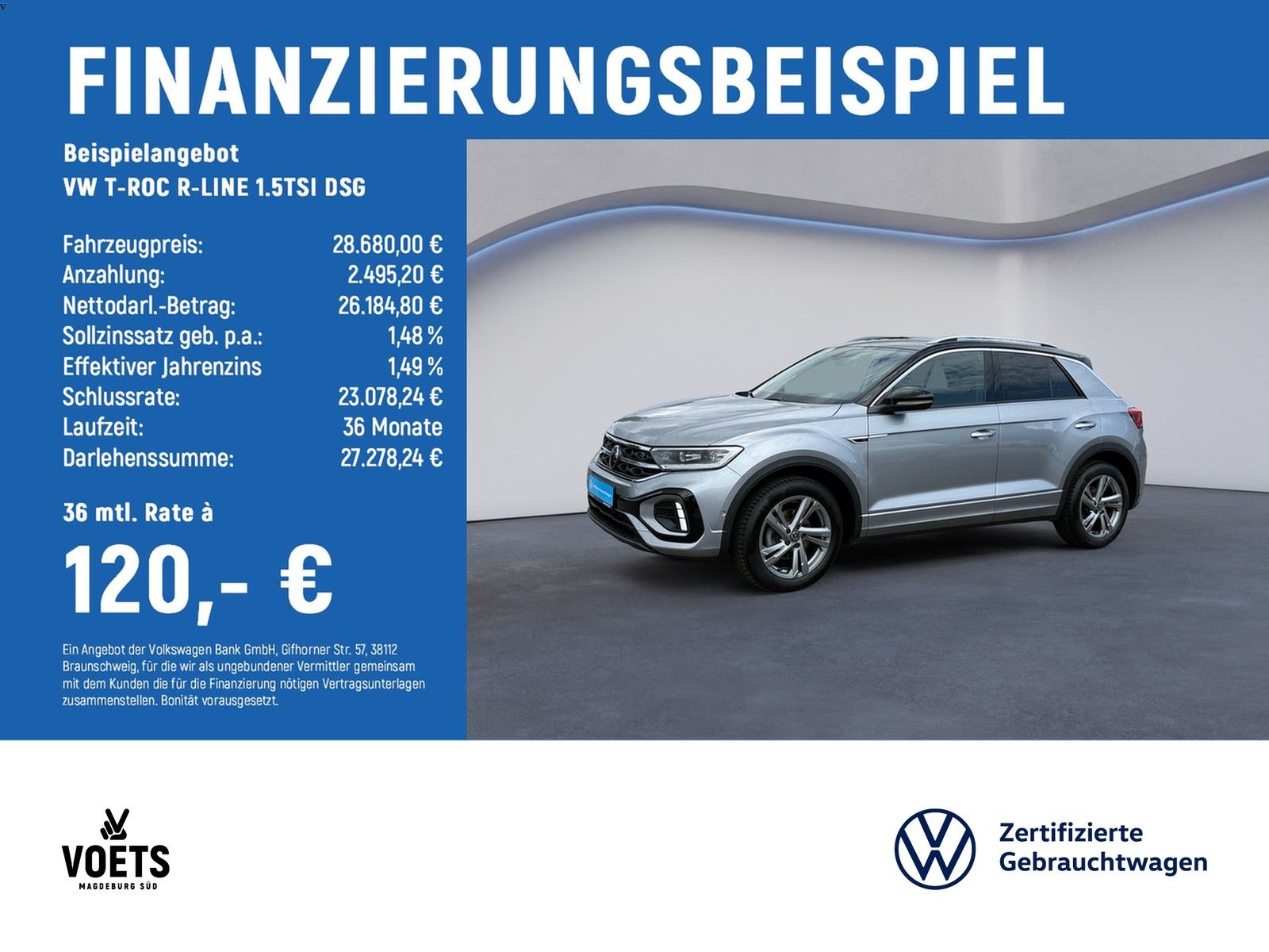 Volkswagen T-ROC R-LINE 1.5TSI DSG LED PLUS+NAVI+AHK+KAMERA