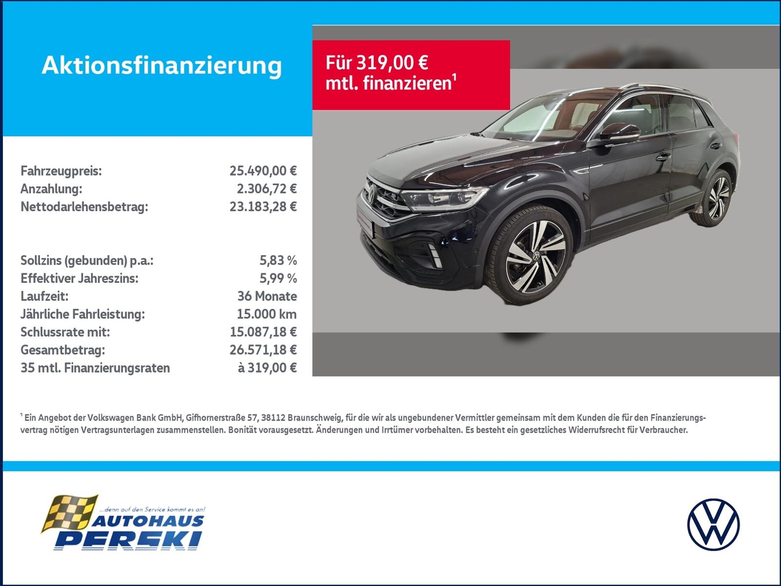 Volkswagen T-Roc 1.5 TSI R-Line DSG KLIMA, NAVI, AHK, DIGI