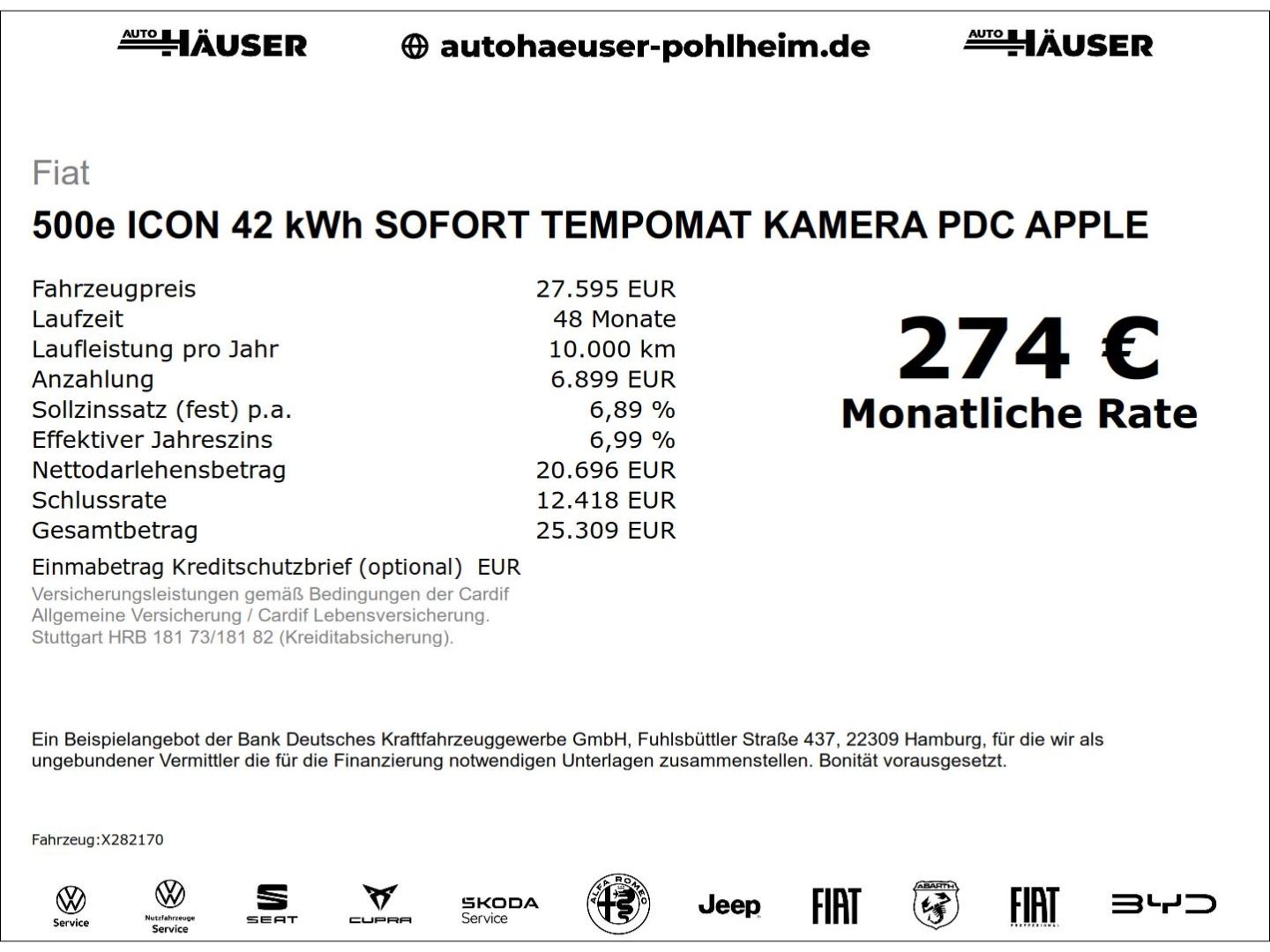 Fiat 500e ICON 42 kWh SOFORT TEMPOMAT KAMERA PDC APPL imagem 2