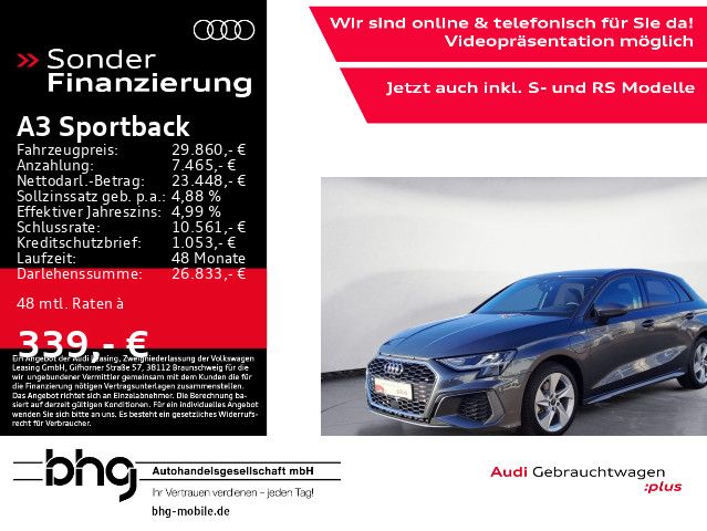 Audi A3 Sportback 40TFSI e S tronic S line e-tron Nav