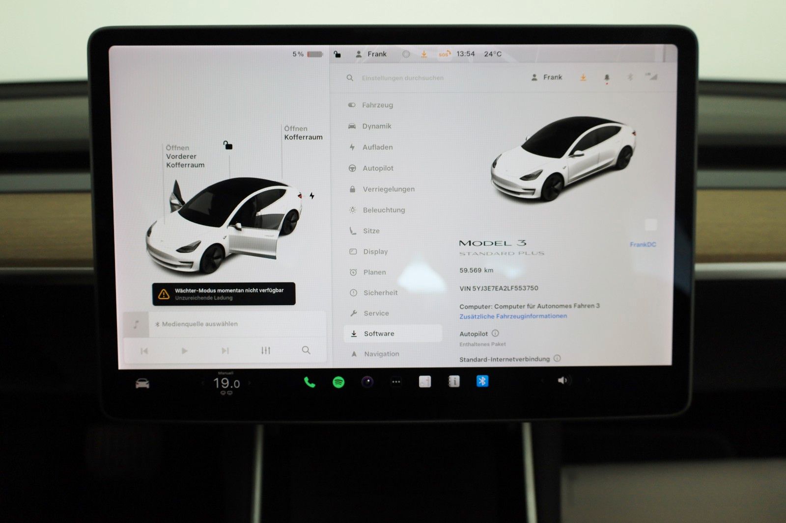Fahrzeugabbildung Tesla Model 3 Standard Range Plus,Leder,Kamera,SH,Pano