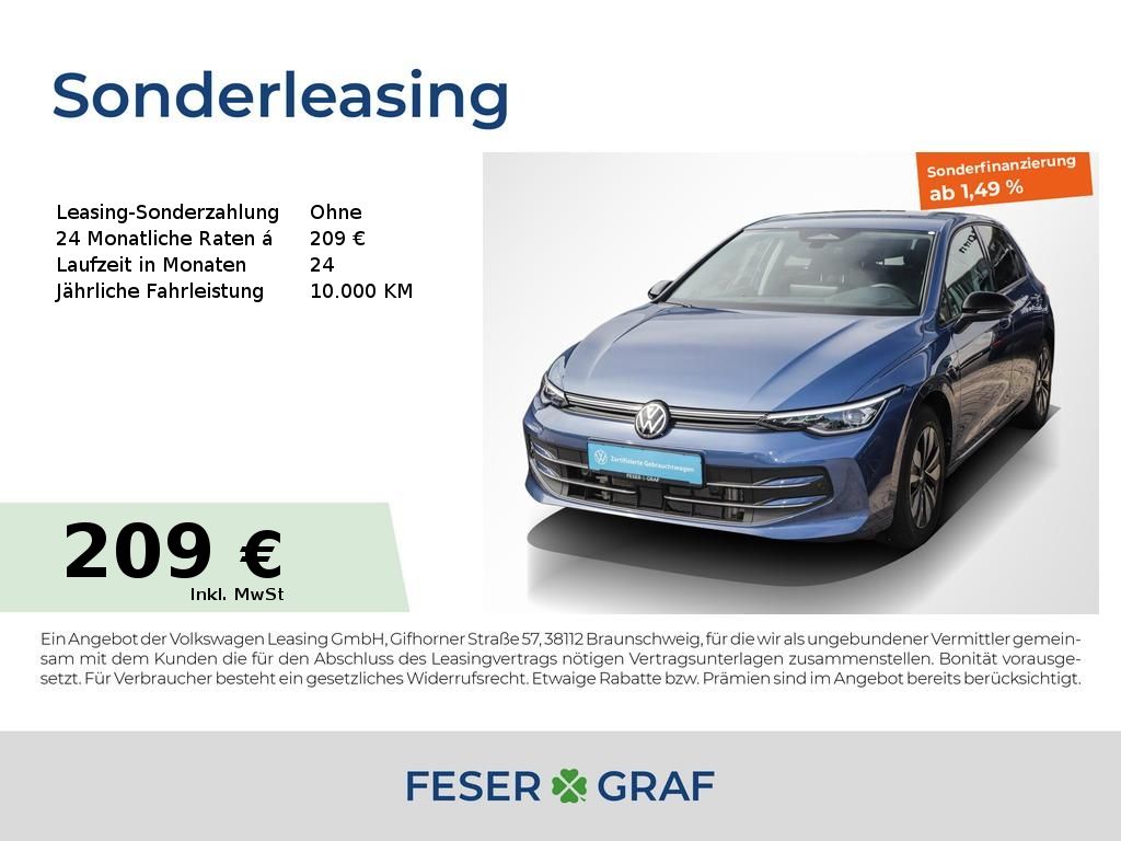 Golf 8 2.0 TDI Goal DSG ACC AHK LED+ Navi Sitzh.