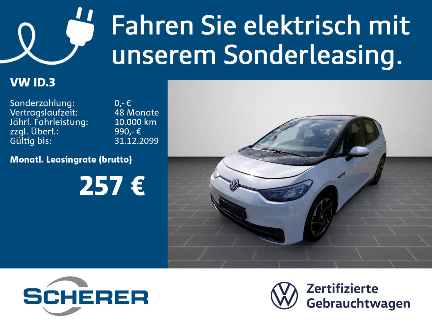 Volkswagen ID.3 Pro 107 kW 58 kWh Climatronic VK-Erkennung