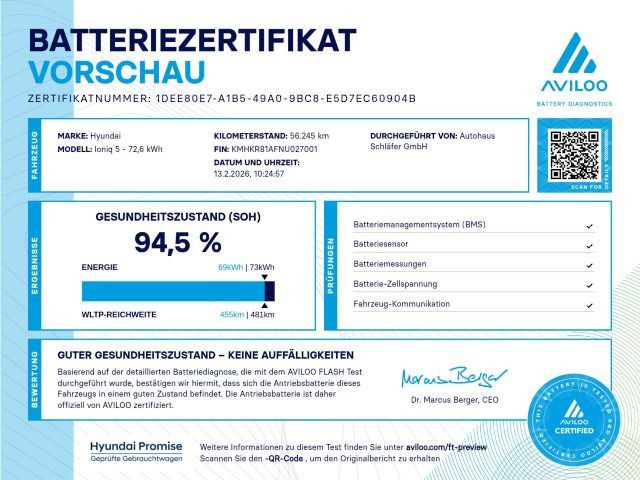 Fahrzeugabbildung Hyundai IONIQ 5 Uniq 72,6 kWh Elektro 20 Zoll