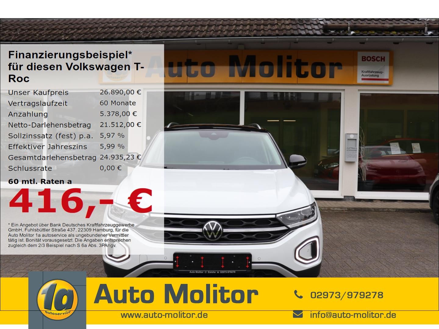 Volkswagen T-Roc Style AHK-abnehmbar Navi Digitales Cockpit
