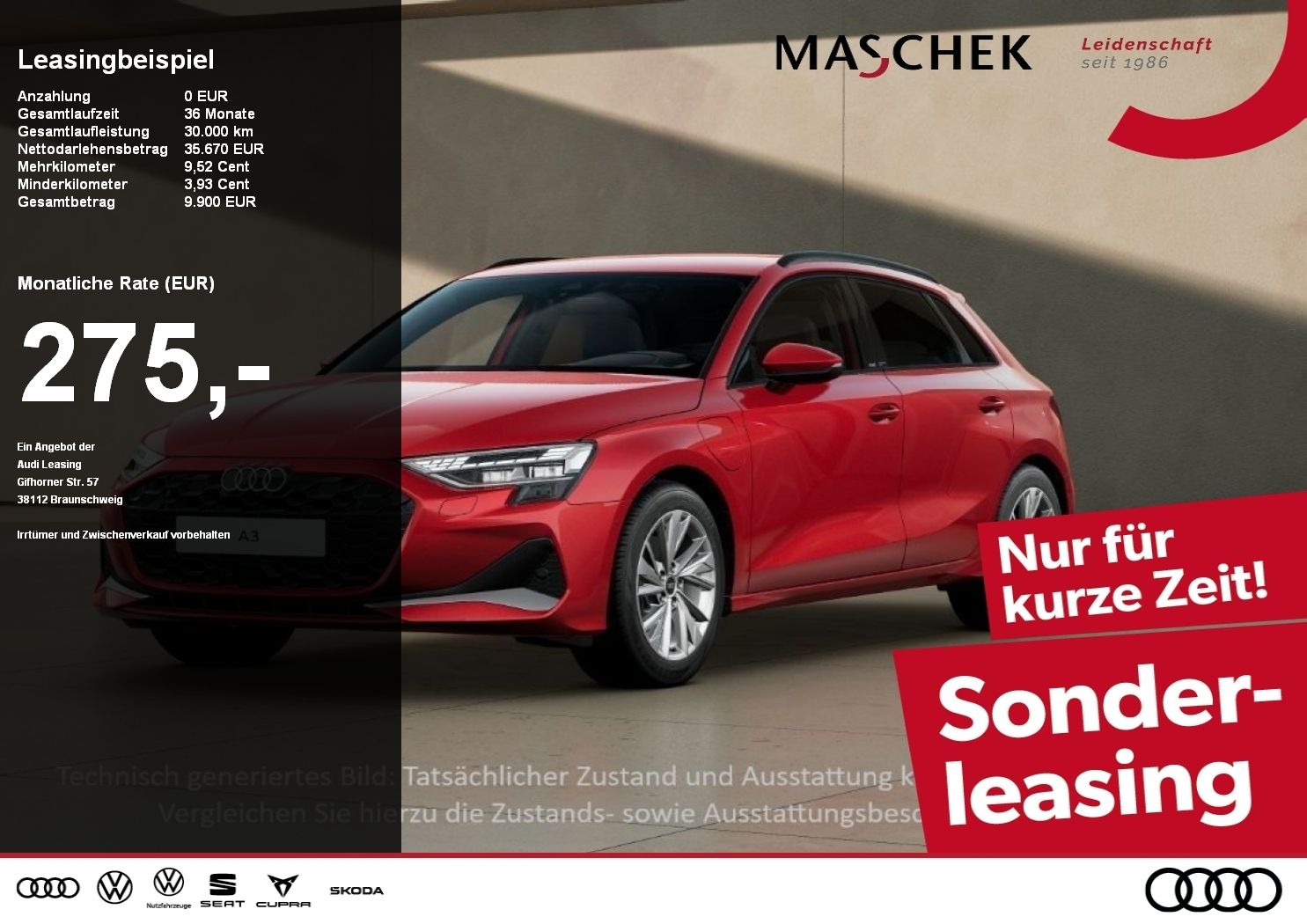 Audi A3 Sportback 40 TFSI e Advanced S tronic AHK S-S