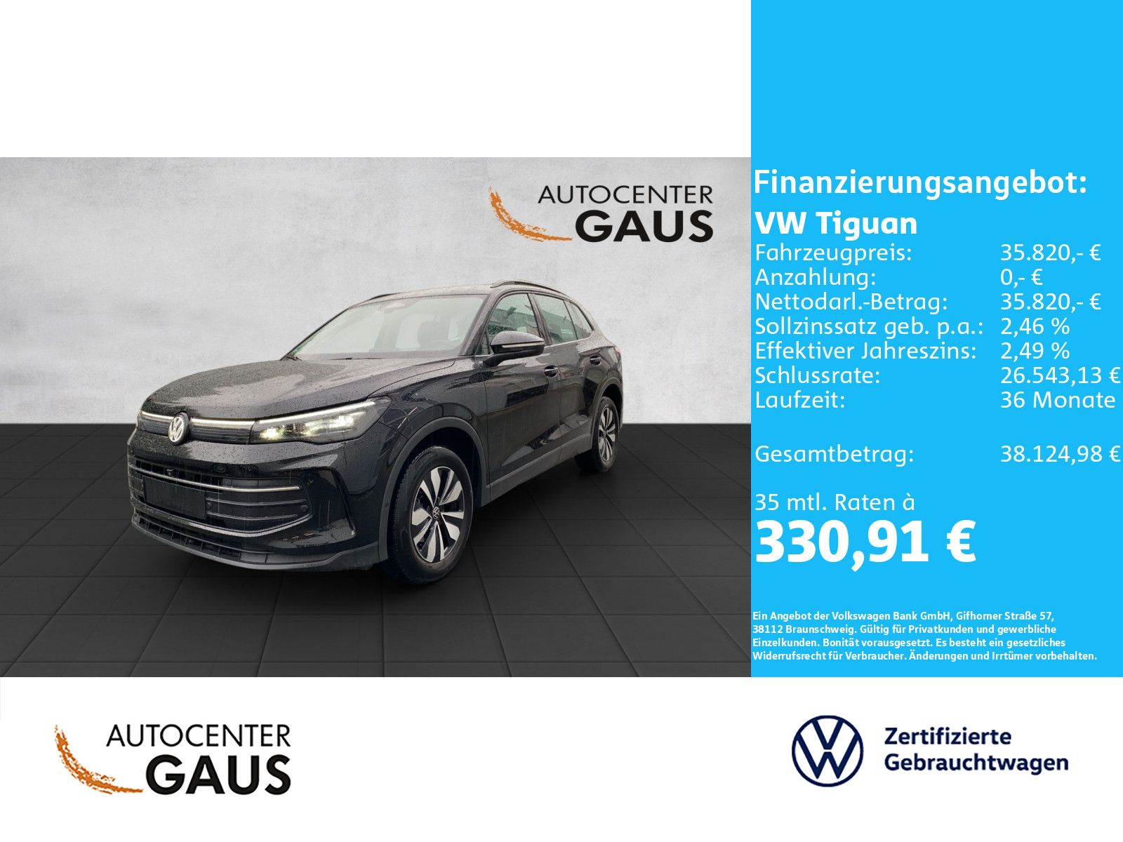 Tiguan Life 1.5 eTSI DSG AHK*ACC*Navi*CarPlay