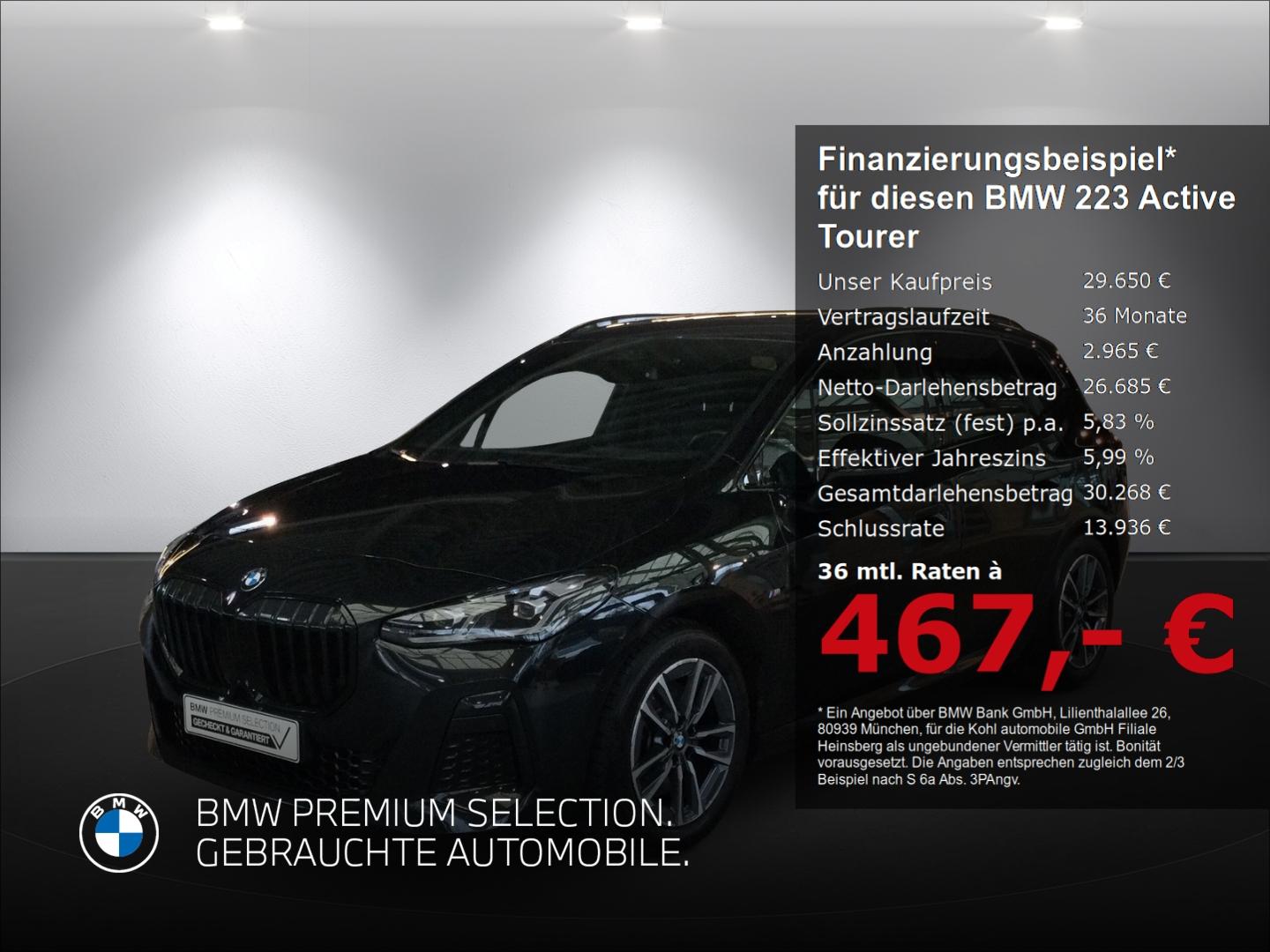 BMW 223 Active Tourer i M Sport Anhängerkupplung Hea