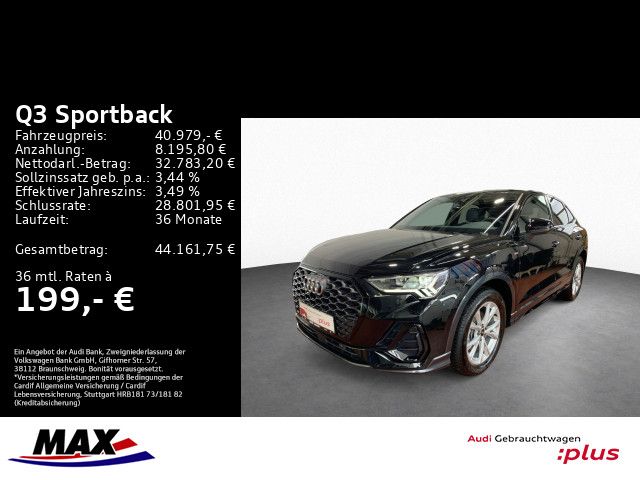 Q3 Sportback 35 TDI S LINE LED+PANO+OPTIK+NAV+VC