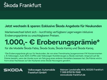 Skoda Leasingangebot: Skoda Kamiq Monte Carlo 1,0 TSI 85 kW 7-Gang-DSG zzgl.