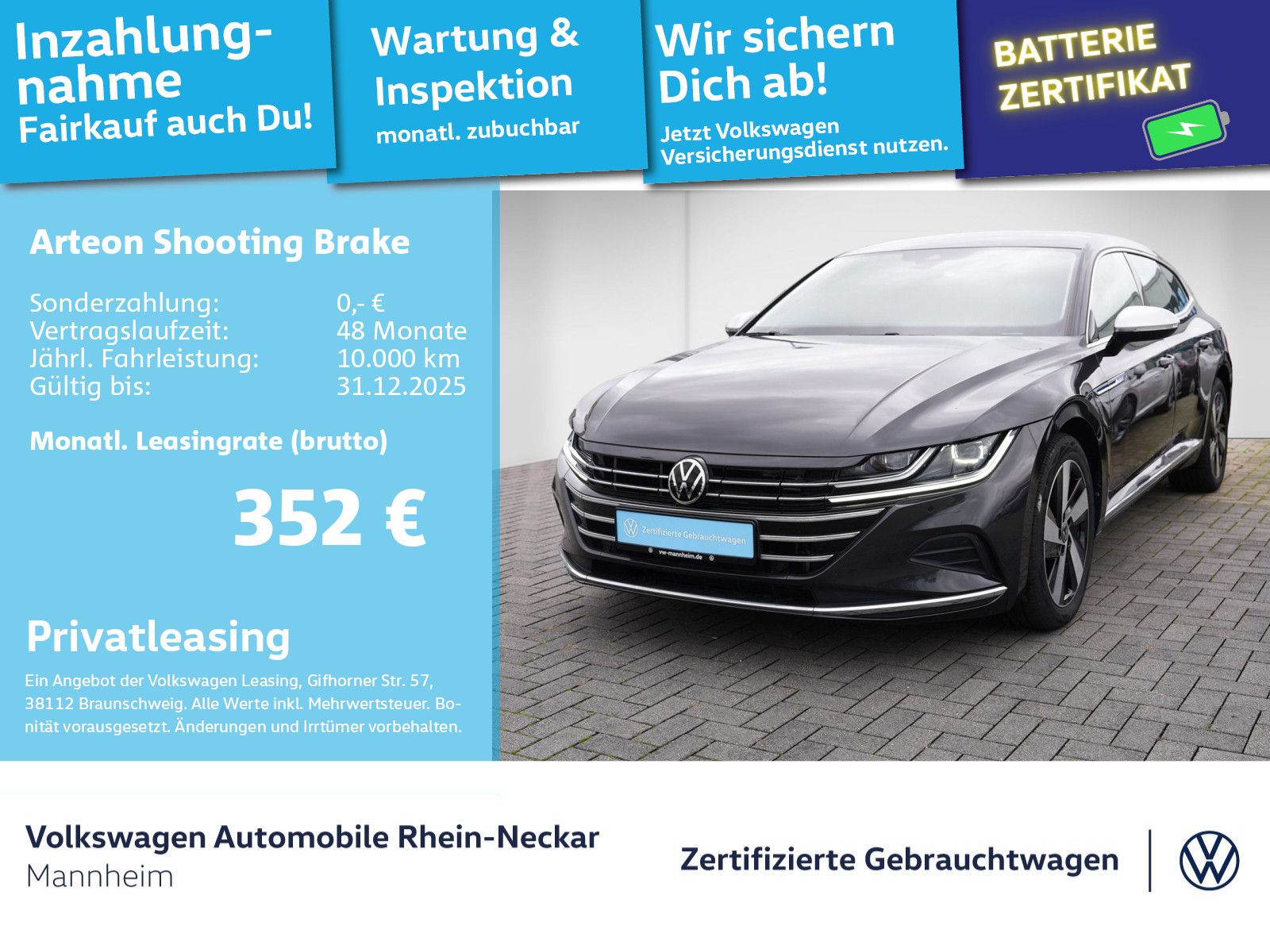 Volkswagen Arteon Shooting Brake 1.4 TSIe LED Navi DSG Digi