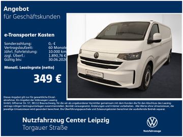 Volkswagen Leasingangebot: Volkswagen e-Transporter Kasten 100 kW Preisvorteil 12725 €