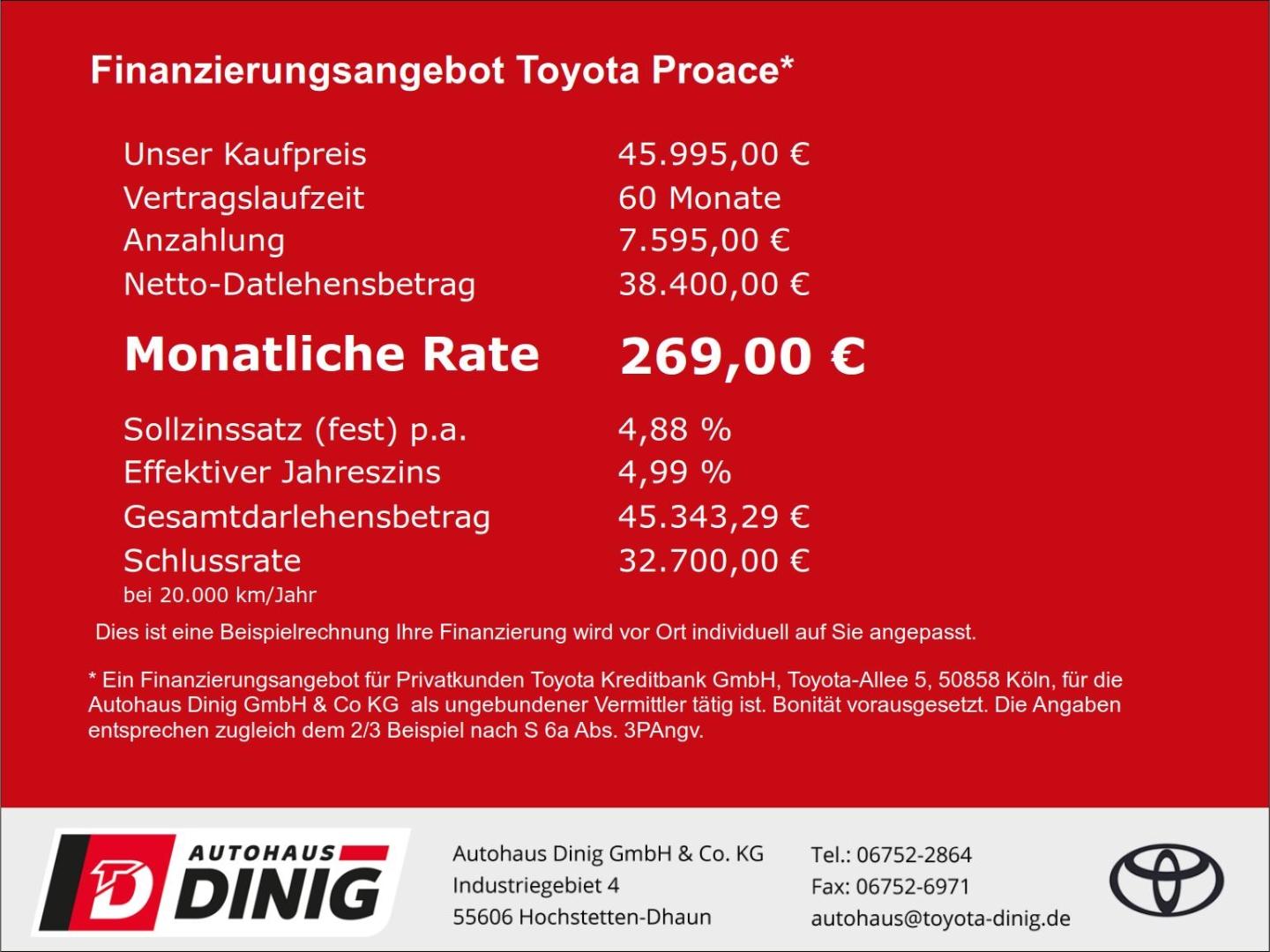 Toyota Proace Verso L1 Teamplayer Anhängerkupplung Navi