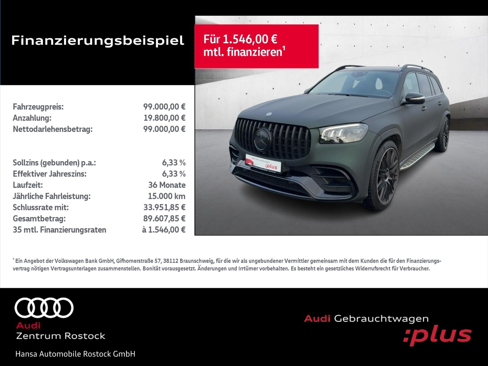 Mercedes-Benz GLS 63 AMG 4Matic+Navi+Multibeam Led+Ahk+Hud+Pan