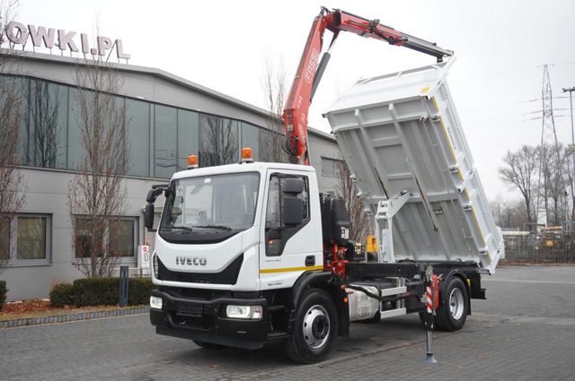 Iveco Eurocargo 160-250 E6/ Fassi crane / 3-sided tipp