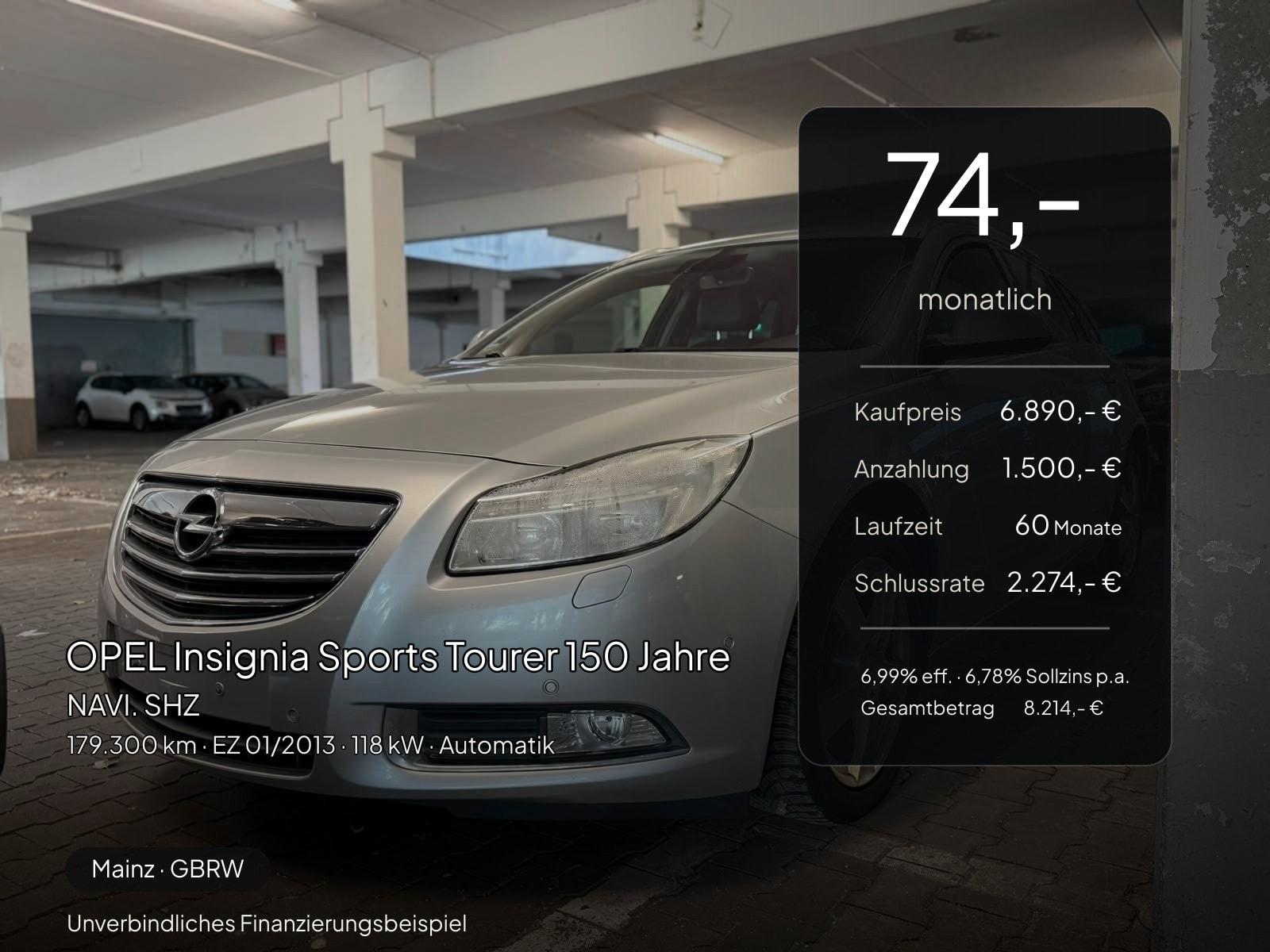Opel Insignia Sports Tourer 150 Jahre NAVI. SHZ